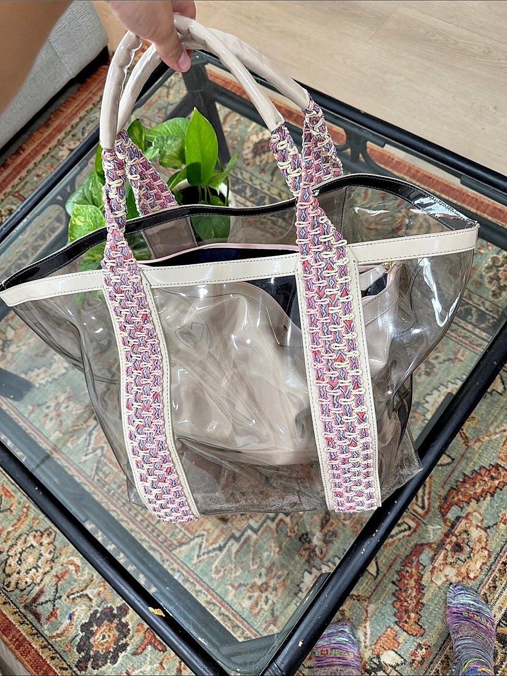 Kelly wynne Clear  Tote Bag Like New